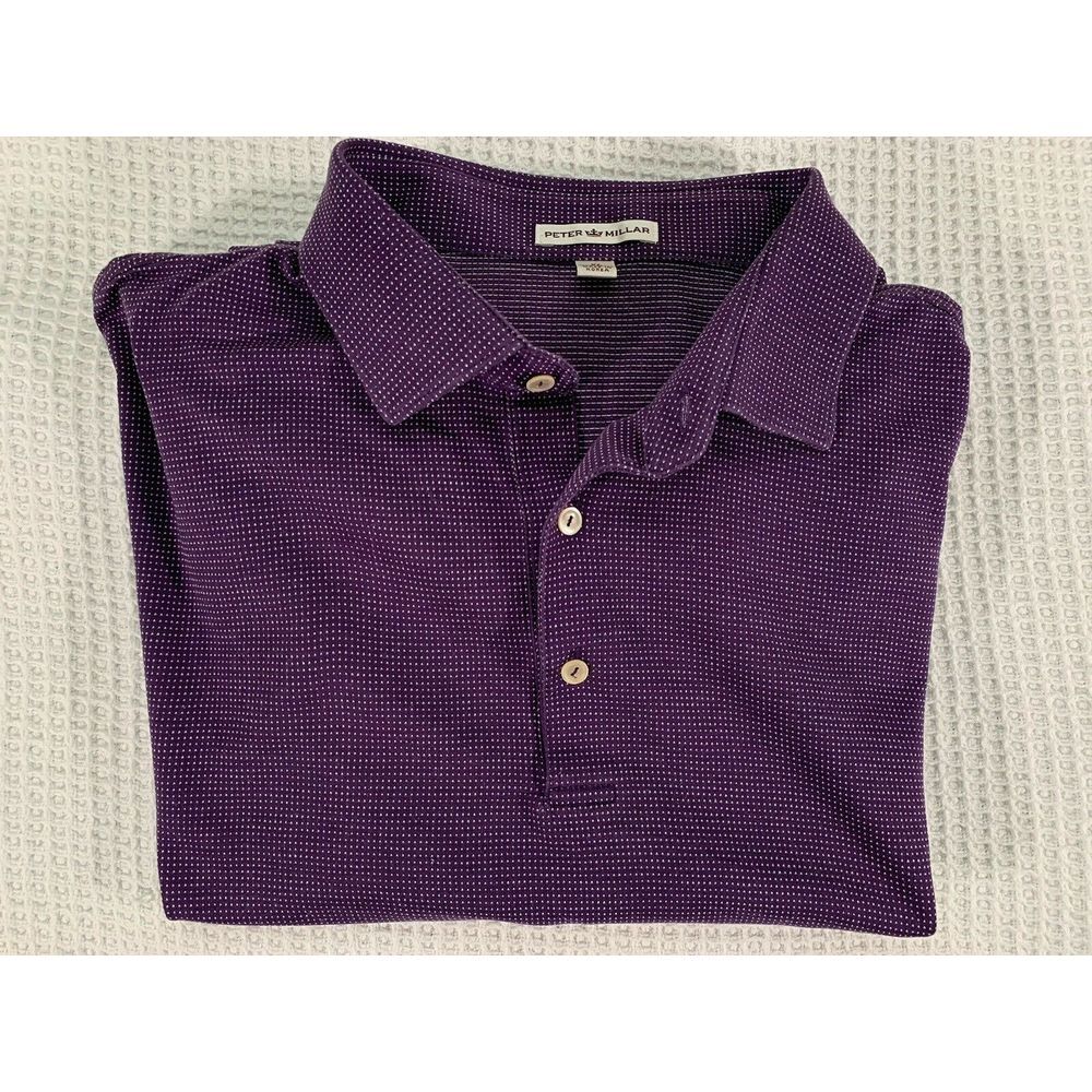 Peter Millar Short Sleeve Polo Mens Size XL Purple